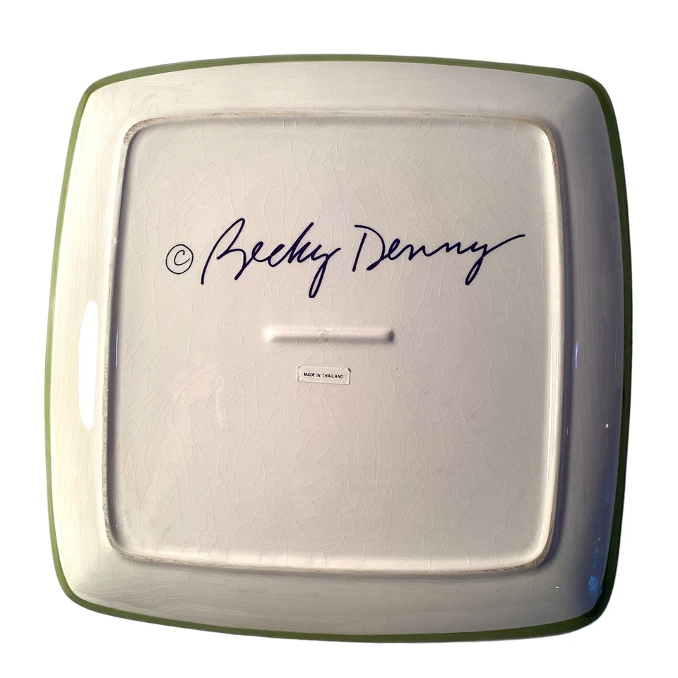 Plato Southern Living Sounds of the South Becky Denny 11" verde y azul Foto 3 de 4