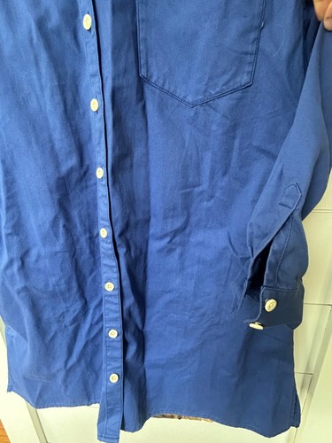 Madewell Dress Womens Large Blue Long Sleeve Mini Shirtdress Button Up - Picture 3 of 5