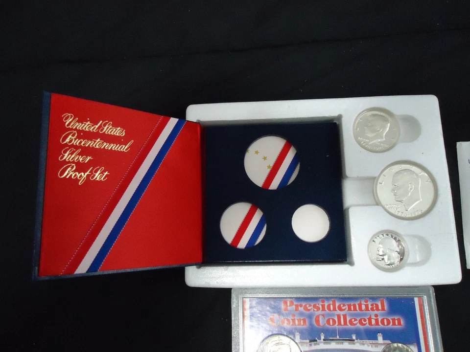  3 Uncirculated Coin Sets in Envelopes 1972 , 1974, 1979, also Silver Proof Set  - Image 2 of 4