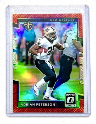 2017 Donruss Optic - Adrian Peterson #82 Red Prizm /99 New Orleans Saints
