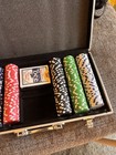 Poker Chip Set w/ Aluminum Carry Case, Bee Playing Cards Deck, Casino Theme — photo 3