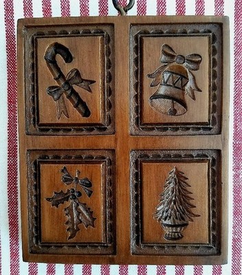 Springerle Speculaas Gingerbread Cookie Stamp Press Mold - HOLIDAY DELIGHTS