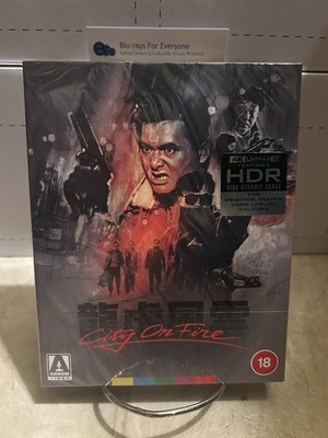 City on Fire 4K UHD Blu-ray (UK)[1987] Arrow Slip Sleeve Cover - Ships Next Day