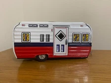 Modern Toys MT Tin Toy Camping Trailer Larger Tin Toy Japan 0A-35