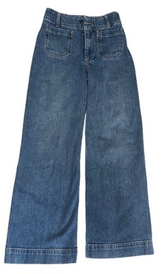 Anthropologie Pilcro The Skipper Wide Leg Jeans Women s 23 High Rise Denim