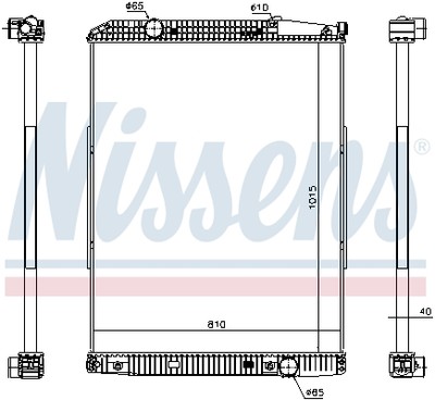 NISSENS 627910 Kühler, Motorkühlung für MERCEDES-BENZ