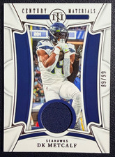DK METCALF 2022 Panini National Treasures Century Materials Patch 89/99
