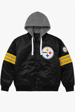 Pittsburgh Steelers Men  s Varsity Hoodie Jacket-NFL Appeal
