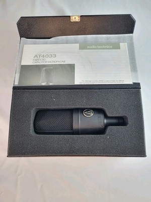 Audio-Technica AT4033 Cardioid Condenser Studio Microphone w/ Case Tested Mint