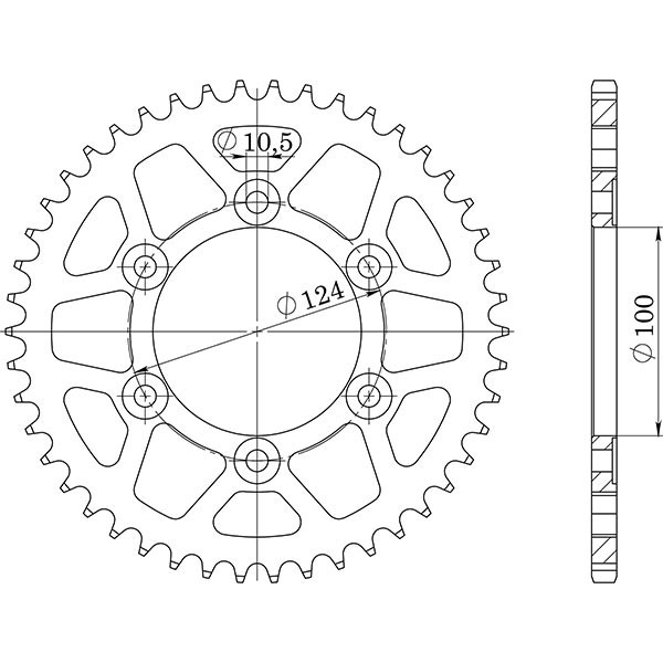 Zahnrad Stahl P520 - Z48 (DIS.50602) Ducati 400 Monster 04/08-image