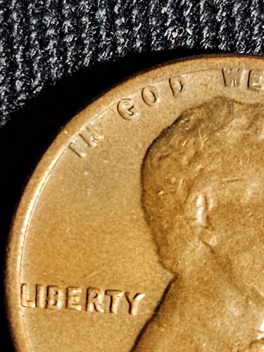 1968 Penny Errors No Mint Mark, Struck Off Center, Letters On Rim, (VF) - Picture 4 of 11