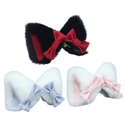 Kitten Ear Hair Clip Halloween Cosplay Costume Beast Ears Fursuit for Live Show