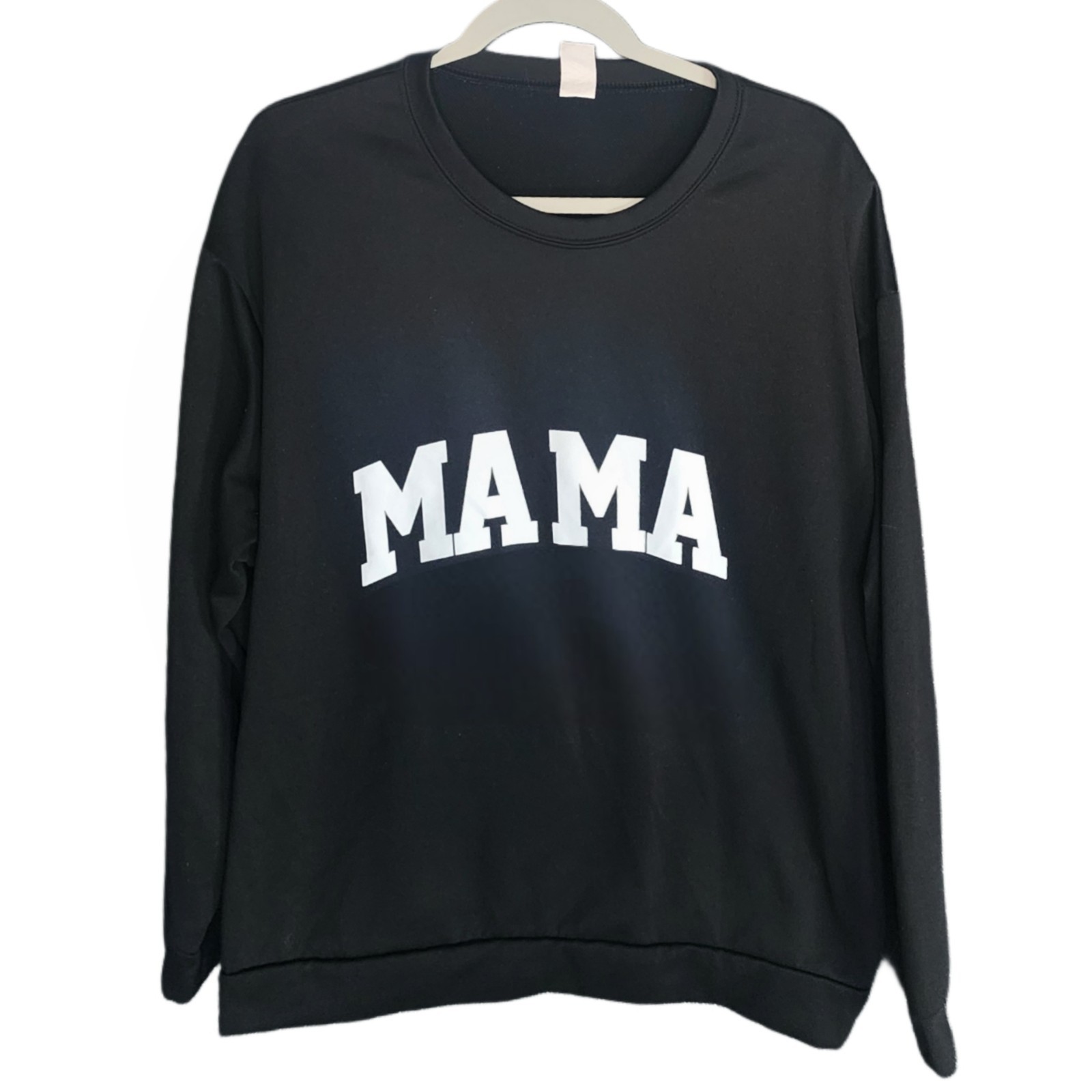 SHEIN Mama Sweatshirt 3XL Black Graphic Crewneck Pullover Cozy Oversized