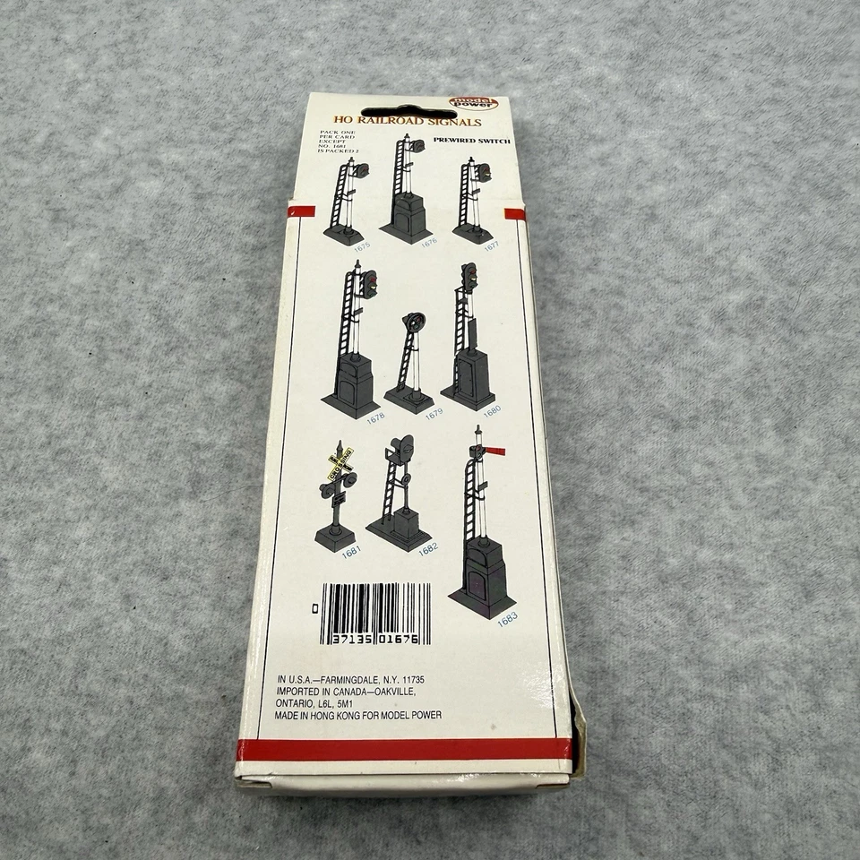 Model Power 1680 HO Scale Railroad Signal w/Brass Parts & 4 Way Wired Switch NEW - Image 4 of 4