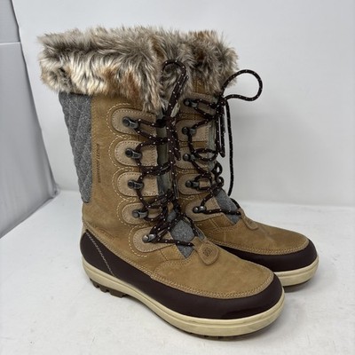 Helly Hansen Women's  WP Garibaldi VL Insulated Winter Boots- Khaki-Size: 7
