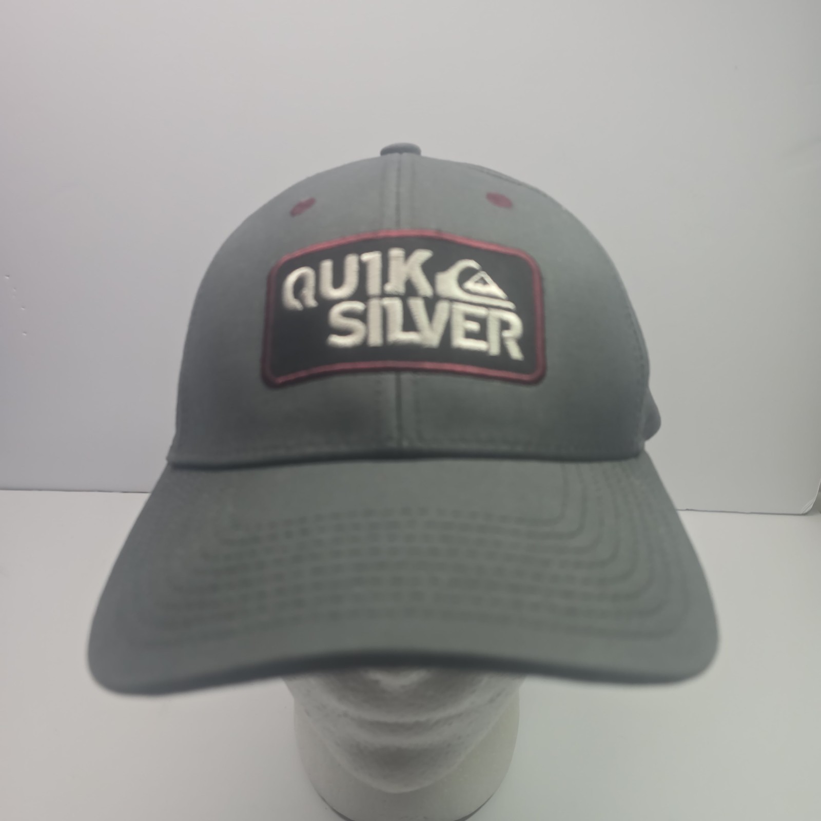 Quiksilver Charcoal Gray Logo Patch Baseball Cap … - image 1