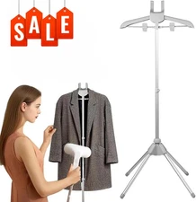 Garment Hanger for Steaming, Folding Handheld Garment Steamer Clothes Stand Rack