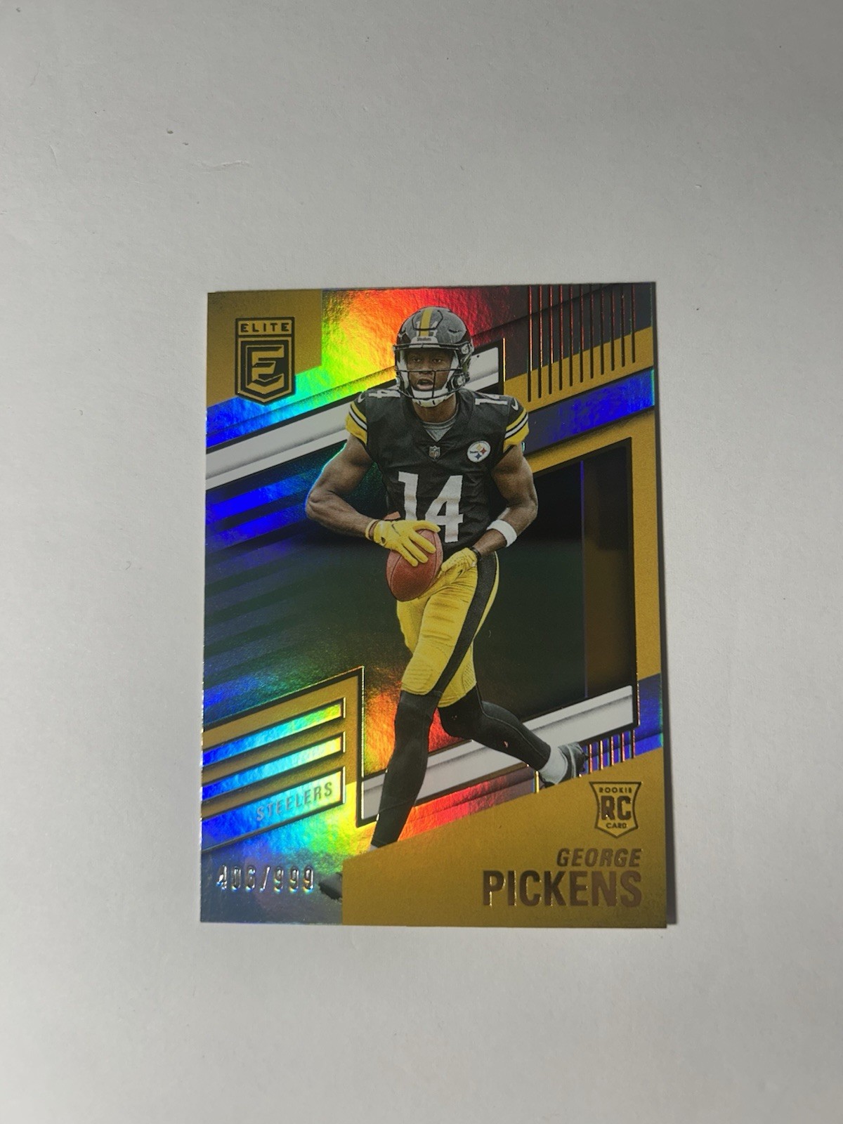 2022 Donruss Elite GEORGE PICKENS Rookie RC #'d /999 #125 SP PITTSBURGH STEELERS