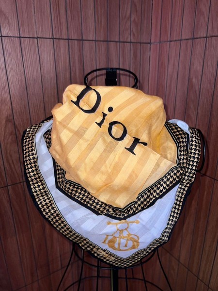 Christian Dior Vintage Monogram Scarf 46x46 cm