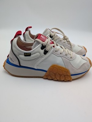 Palladium Shoes Sneakers Mens Size 9.5 Beige White Low Top Gum Sole 77330-116-M