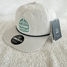 Decky Rope Golf Hat /Cap Disc Golf Fairmont Fairway Fest UPF 50+ Water Repellent
