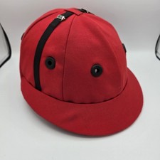 Vintage Owen’s Polo Helm British Made Royal Warrant rot Display Größe 7 sehr guter Zustand