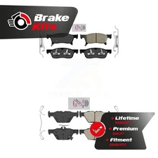 Front Rear Ceramic Disc Brake Pads Kit For 2019-2024 Subaru Ascent