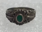 Old Pawn Turquoise & Sterling Silver Ring Size 7.5 Native American Style 4006JR