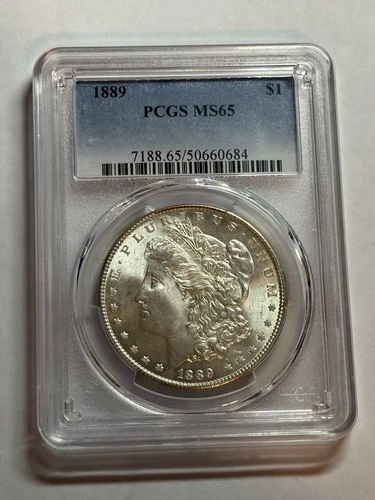 1889-P Morgan Silver Dollar PCGS MS65 Blast White Better Date