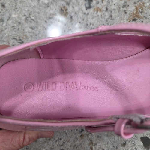 Wild Diva Plateau Mary Janes klobiger Absatz Schnallenriemen rosa Schuhe 8 - Bild 3 von 9