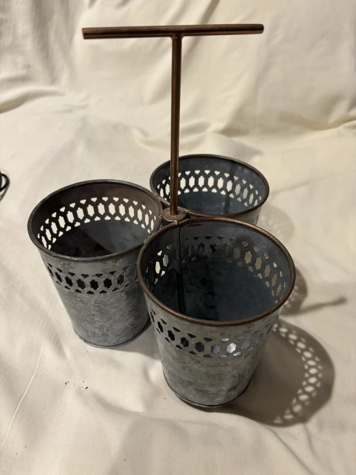 Carrito cubo oliva metal galvanizado Vantage Foto 2 de 4