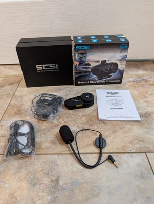 SCSETC S-9 Motorcycle Helmet Bluetooth Headset 2000m 6 Riders Intercom Open Box
