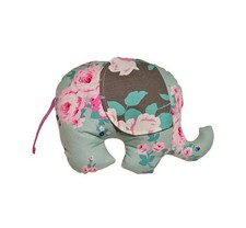 Floral Baby Gift, Stuffed Animal, Plush Elephant, Baby Shower Gift, Handmade
