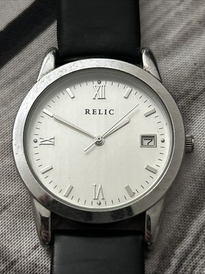 Relic Silver Tone Black Band Women display picture 3