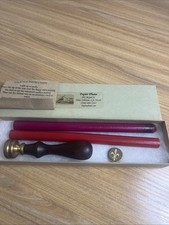 Wax Seal Stamp With Two Different Heads And Red And Purple Wax. Interchangeable