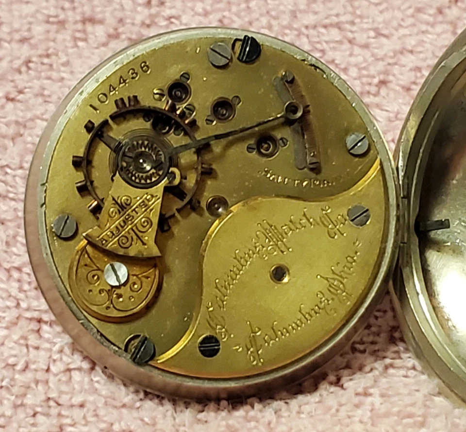 Reloj Bolsillo 1888 Columbus 18s Modelo 2 Grado 93 15j SW/LS Para Reparación Foto 4 de 4