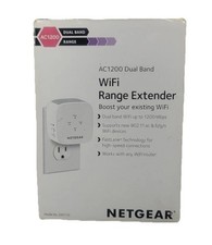 NETGEAR AC1200 WiFi Range Extender White Model EX6110-100NAS NEW opened Box Vit