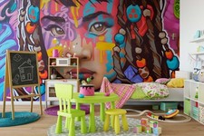 3D Girl Graffiti Wall Murals Wallpaper Murals Wall Sticker
