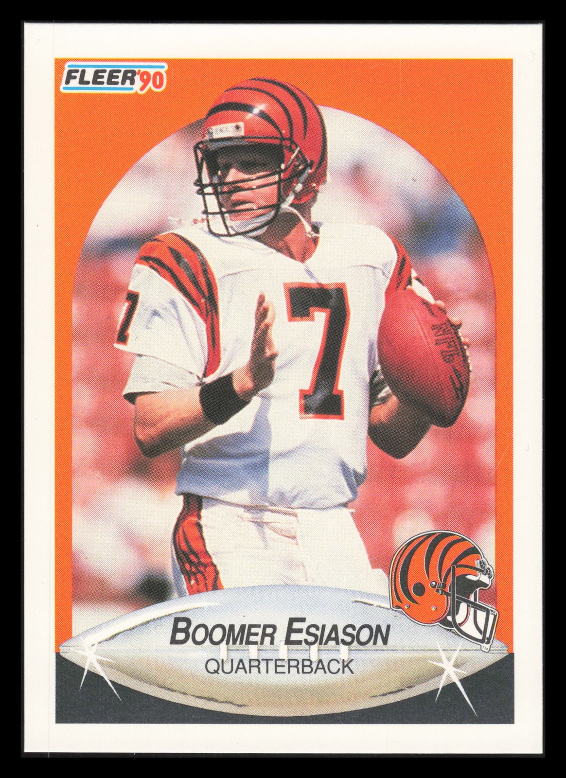 1990 Fleer #214b Boomer Esiason Cincinnati Bengals