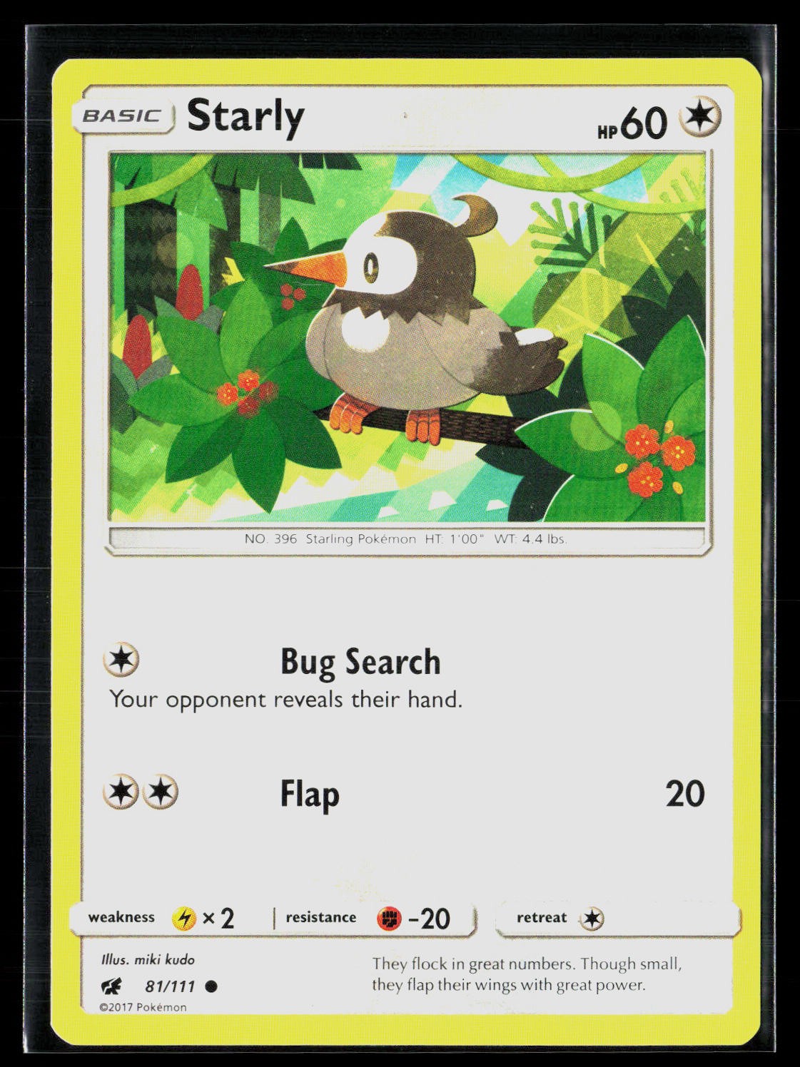 Starly 81/111 Common Crimson Invasion Pokemon NM