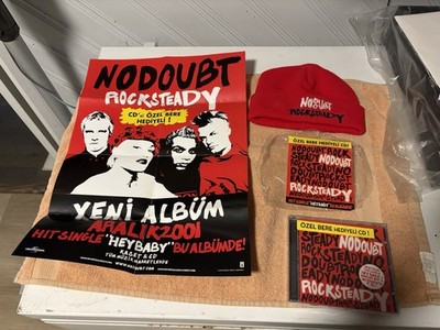 No Doubt Super Rare Rock Steady Package Beanie Hat Cd 14x23 Poster Gwen Stefani