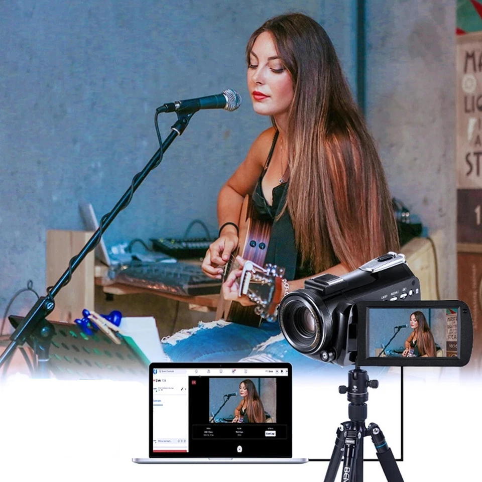 Digital Hd Video Camera 12X Optical Zoom Recorder Camcorder Black DV Handycam - Image 3 of 4