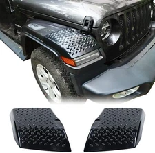 Front Wheel Eyebrow Wrap Angle Decor Cover Trim for Jeep Wrangler 2018+ JL Black