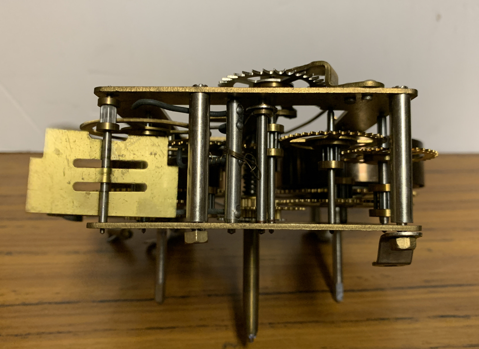 Vintage Brass Clock Movement INDIA No (0) Jewels Unadjusted Works SEE VIDEO eBay