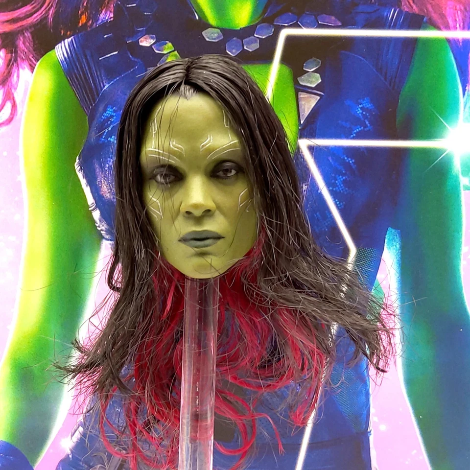 Figura de acción escultura cabeza escultura Hot Toys MMS259 Guardianes de la Galaxia Gamora 1/6 Foto 4 de 4