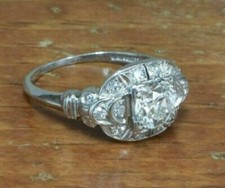 1Ct White Round CZ Vintage Engagement Wedding Ring In 925 Sterling Silver