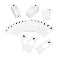 Hangers Retail Clothes Rack Rectangular Plastic Size 8 Dividers 10Pc White 2"x5"