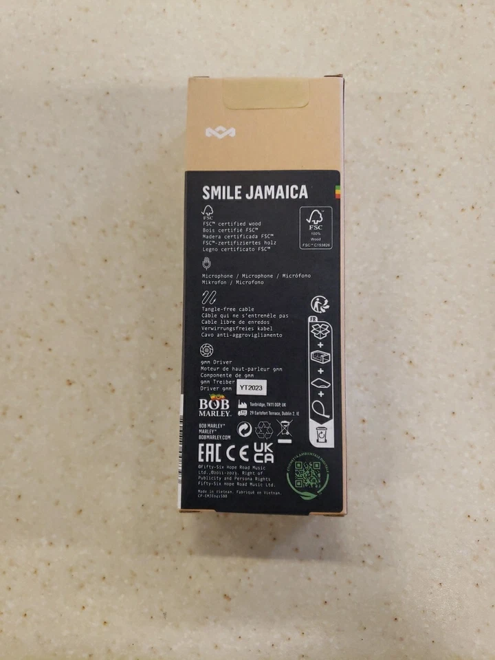 Bob Marley smile jamaica HEAD PHONES WITH microphone. - Image 2 of 3