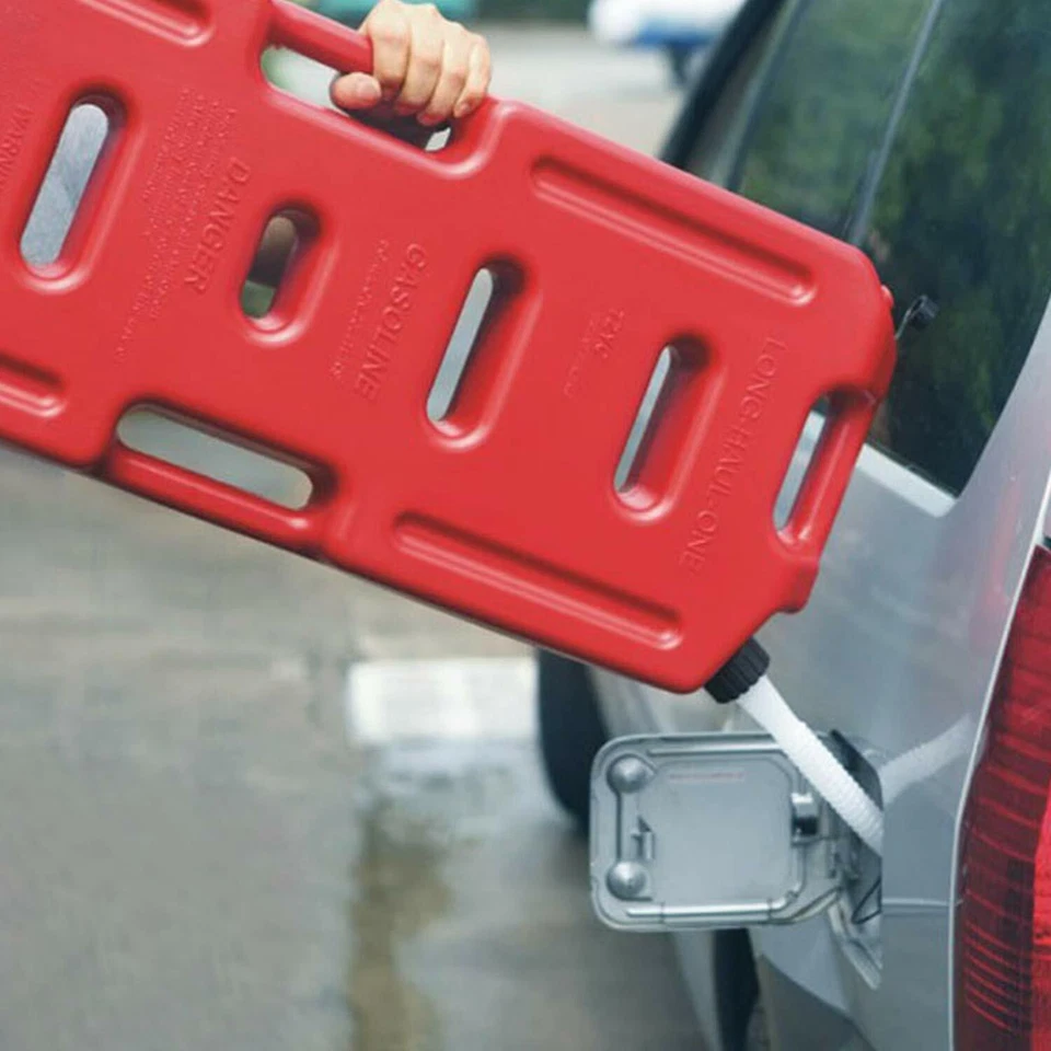 Paquete de 2 latas de combustible de 5 galones 20 L contenedor de gasolina y cerradura para Jeep JK JKU LJ TJ Foto 4 de 4