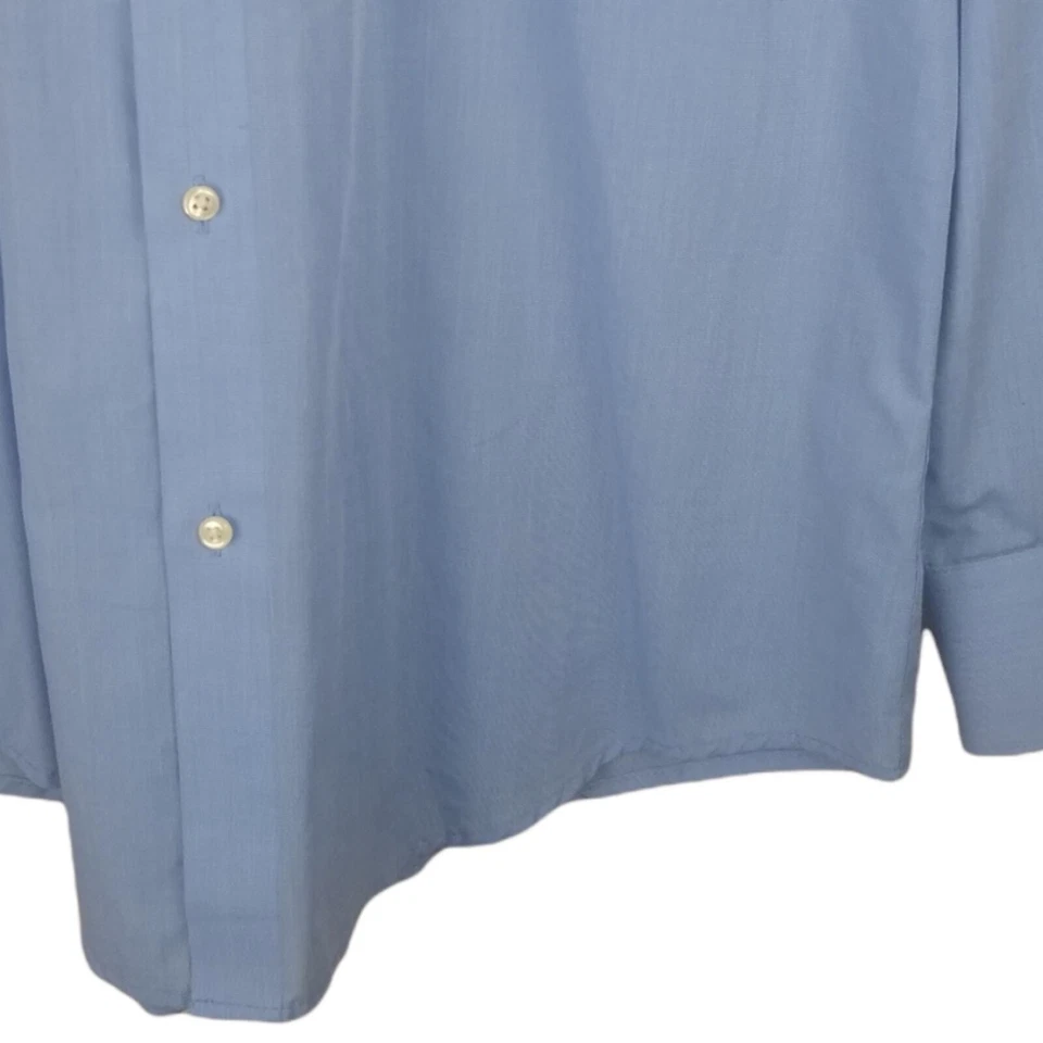 Camisa de vestir ajustada Covington azul cuello 16,5 Foto 4 de 4